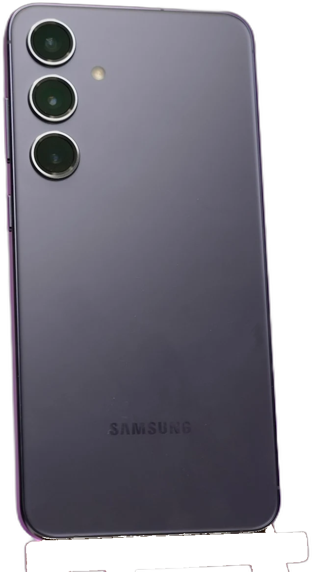 Samsung Galaxy roxo visto de trás